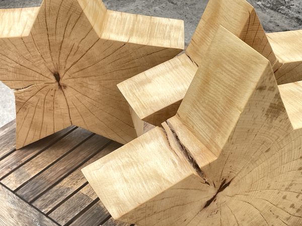 Traumhafte XXL Sterne aus Buchenholz – Bild 4