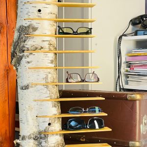 Brillenregal Birte, Birkenstamm