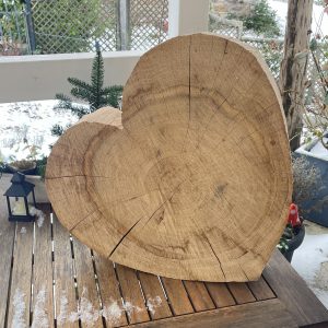 XXL Herz aus Eichenholz